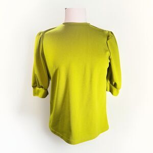 H&M Blouse Size M Women's Classic Chartruse Dark Academia Ivy League Top